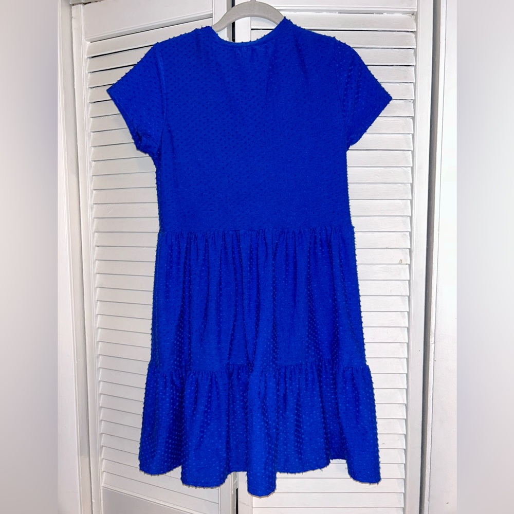 Blue tiered dress